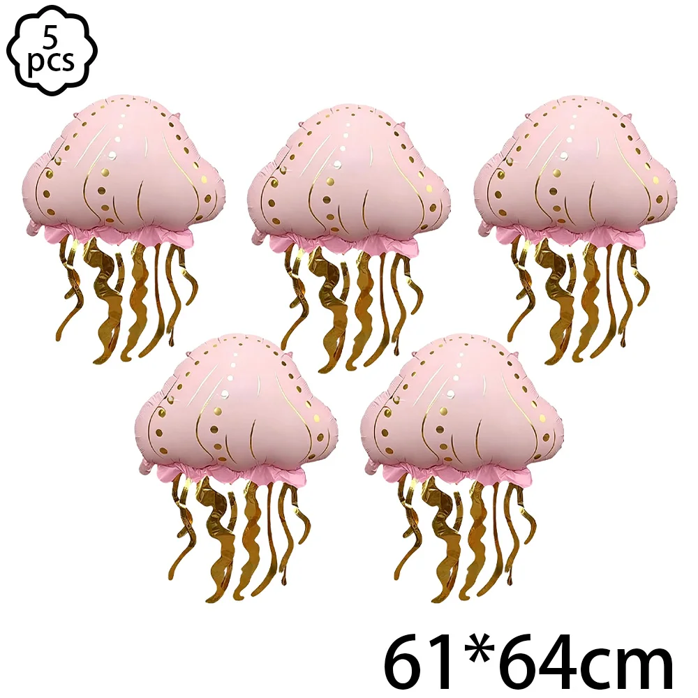 Under the Sea Theme Birthday Party Decor Jellyfish Balloon Ocean Sea Balloon Baby Shower Ocean Sea Theme Party Decor Supplies view 2