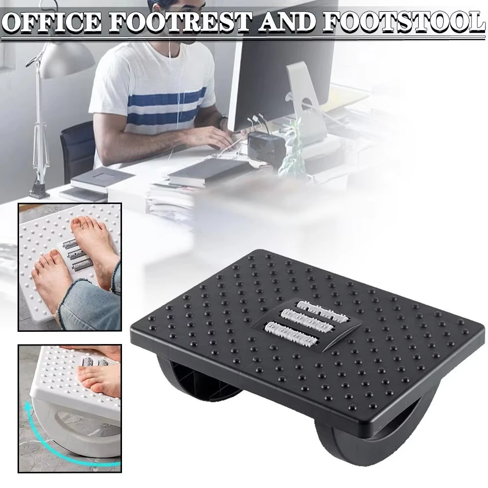 Comfortable Under Desk Foot Rocker With Non Slip Surface Adjustable Footrest Stool For Improving Circulation And Reducing Leg Fa