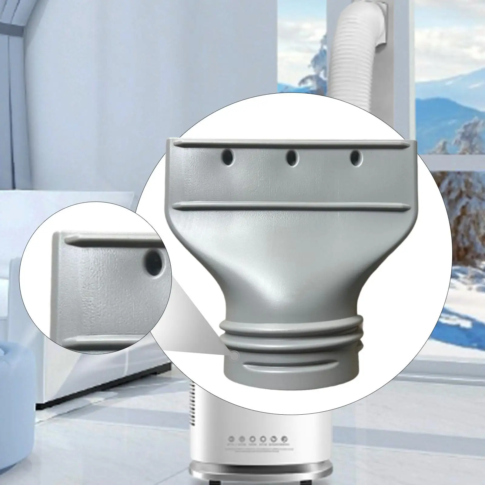 مقرنة خرطوم عادم مكيف الهواء، واجهة قناة العادم، مقرنة خرطوم تنفيس مكيف الهواء