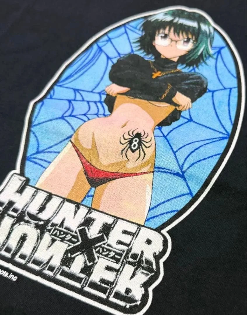 Hunter X Hunter Shizuku Hook Ups Style Vintage Grafik-T-Shirt aus Baumwolle für Herren und Damen, Streetwear-T-Shirt – Detail 7
