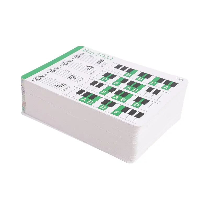 ABUE-Piano Chord Piano Chords Chart Flash Cards For 120 Chords,Fun Educational Flash Cards For Piano, Music Learners