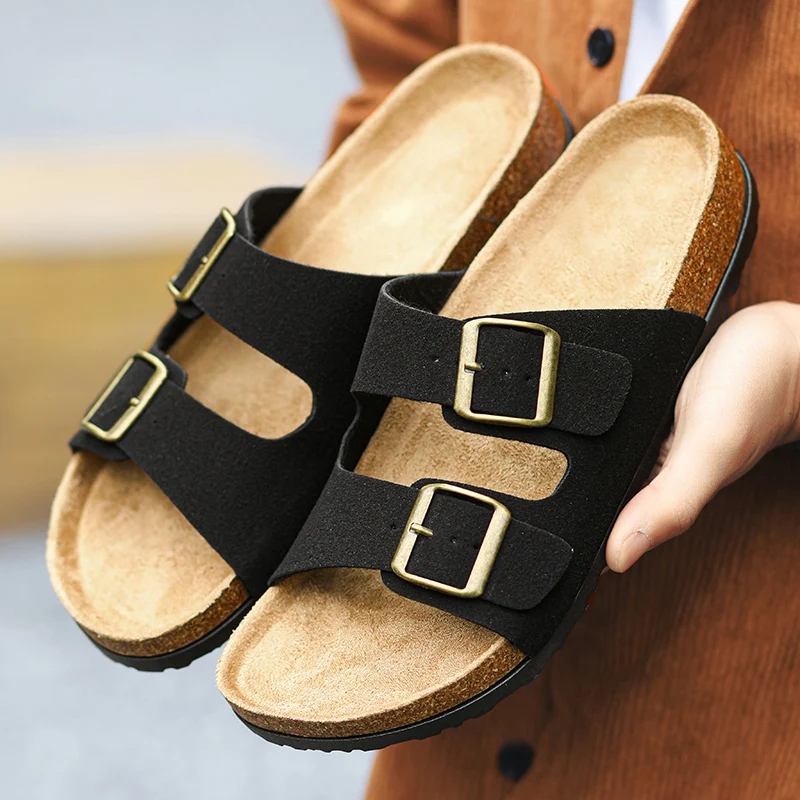 New Leather Men Sandals Summer Men\'s Sandals Women Slippers Outdoor Beach Lightweight Zapatos Hombre Durable Non-Slip Footwears