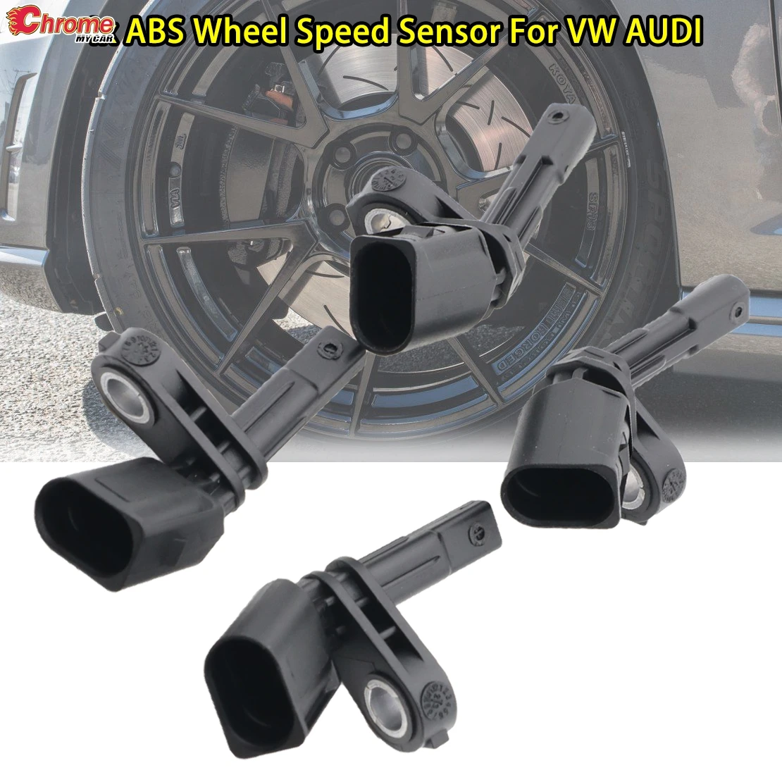 

WHT003856 WHT003857 WHT003858 WHT003859 4X Car ABS Wheel Speed Sensor For VW Passat B6 Jetta Golf 5 6 Tiguan A3 Q3 TT Seat Leon