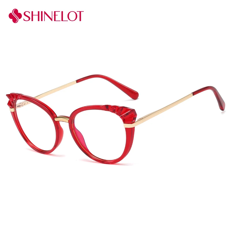

95701 Cute Unique Cat Eye Eyeglasses Female Eye Protection Glasses Full Frame Youth Style Radiation Protection Eyewear