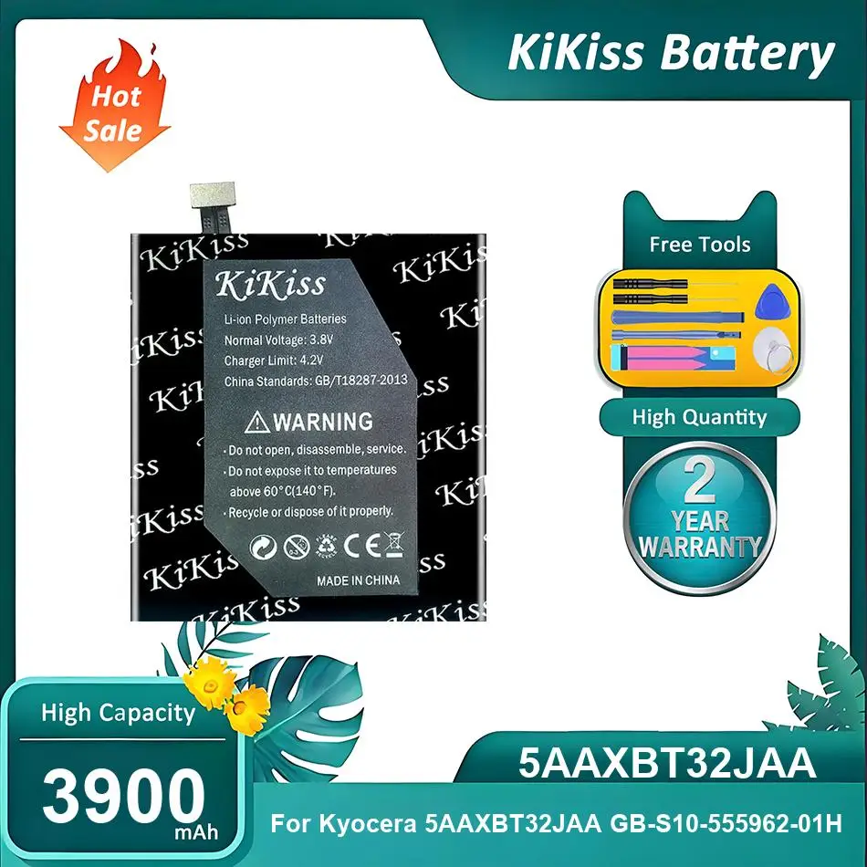 KiKiss Battery For Kyocera 5AAXBT32JAA GB-S10-555962-01H,5AAXBT32JAA,3900mAh