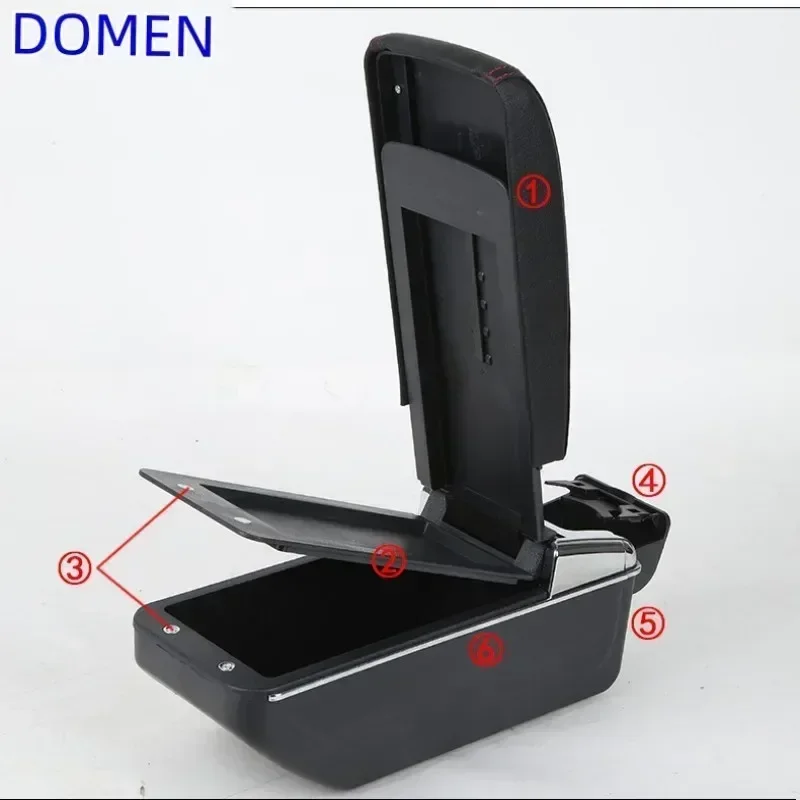 NEW luxury For peugeot 207 Armrest box For peugeot 207 car Central storage Box Retrofit Interior with USB Car Accessories