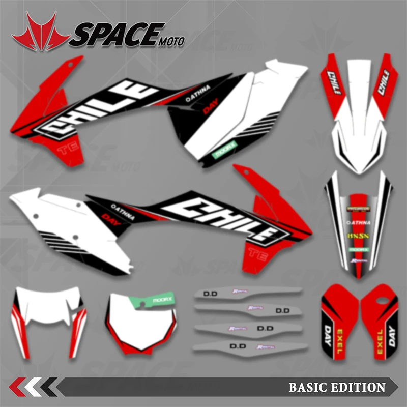 SPACE MOTO  Graphics Decals Stickers Kits Number Name Custom For KTM SX SXF XC XCF 2016-2018 EXC EXCF XCW 2017-2019