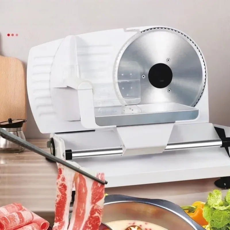 

Electric Meat Slicer for Frozen Meat, Stainless Steel Food Cutter for Beef Lamb Roll, Adjustable Thickness Home Use Slicer