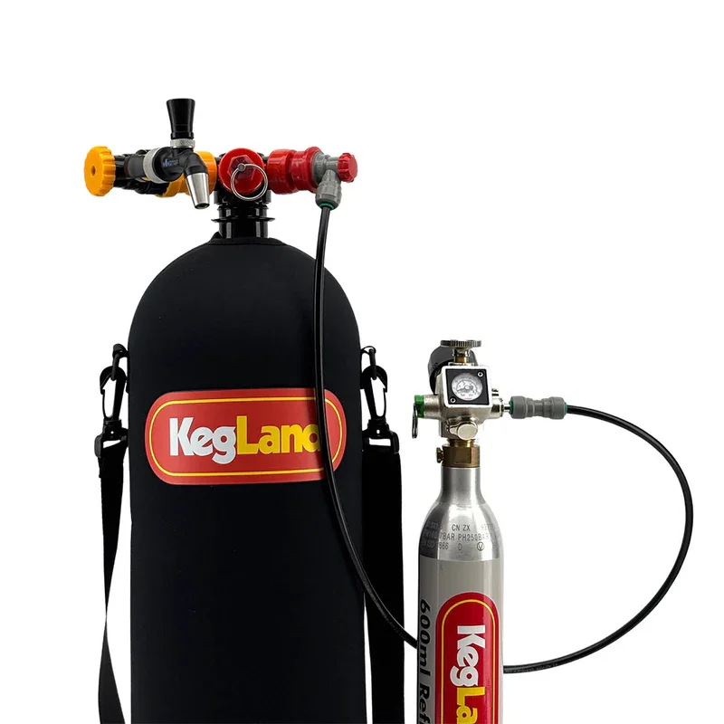 KegLand PCO38 - Tapping Head Assembly with Ball Lock Posts, Dip Tube and PRV