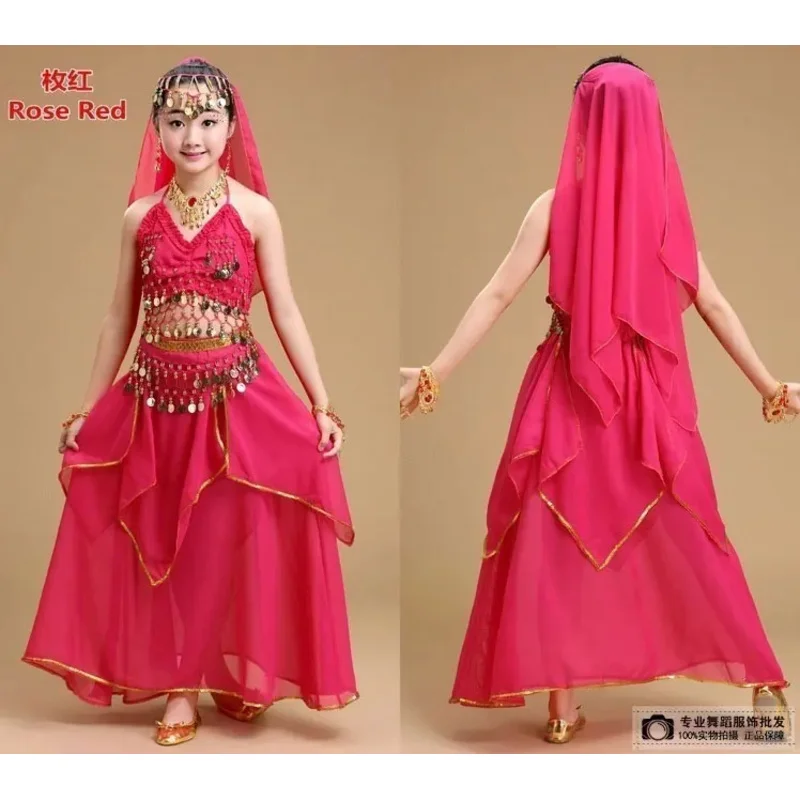 Ropa de baile profesional para niños, disfraz de danza del vientre para niñas, disfraces de Egipto, traje de danza del vientre para niñas, baile de Bollywood