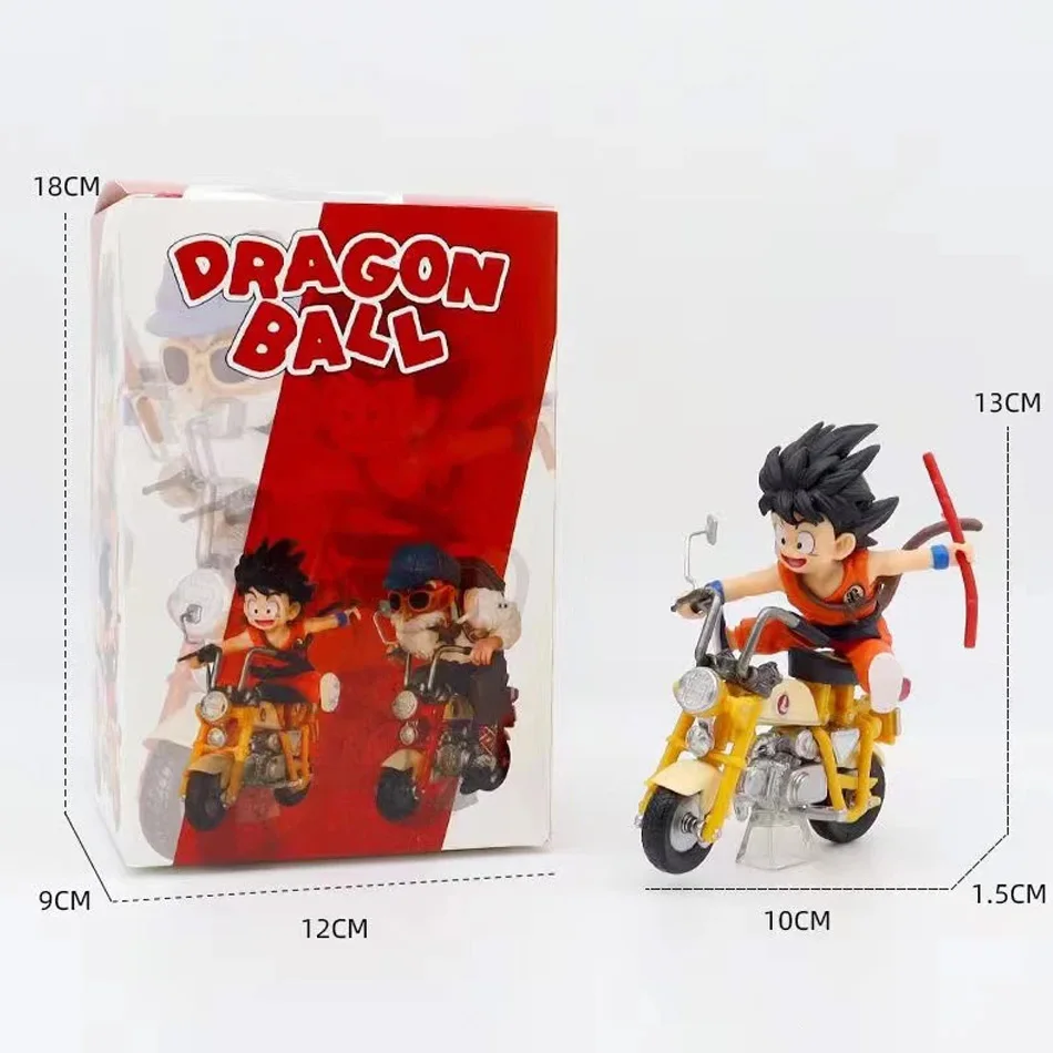 Neue 13cm Dragon Ball Z Anime-Figur Son Goku Master Roshi Motorräder PVC-Actionfigur Kame Sennin Motorrad Spielzeug für Kinder – Detail 3