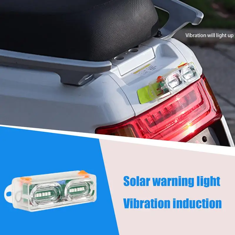 

Motorcycle Warning Tail Light Solar Tail Light Motorcycle Flashing Lamp Night Riding Light With Intelligent Vibration Sensor For