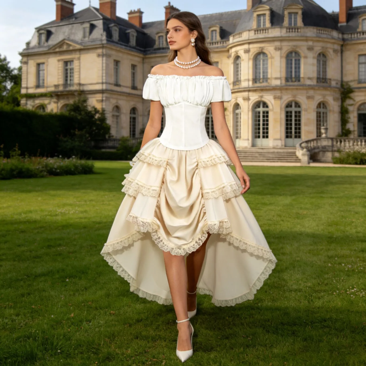 Jupe Renaissance à ourlet asymétrique, élégante, pour cosplay de jeux de fantasy européens et américains, anime, printemps, pour hommes et femmes