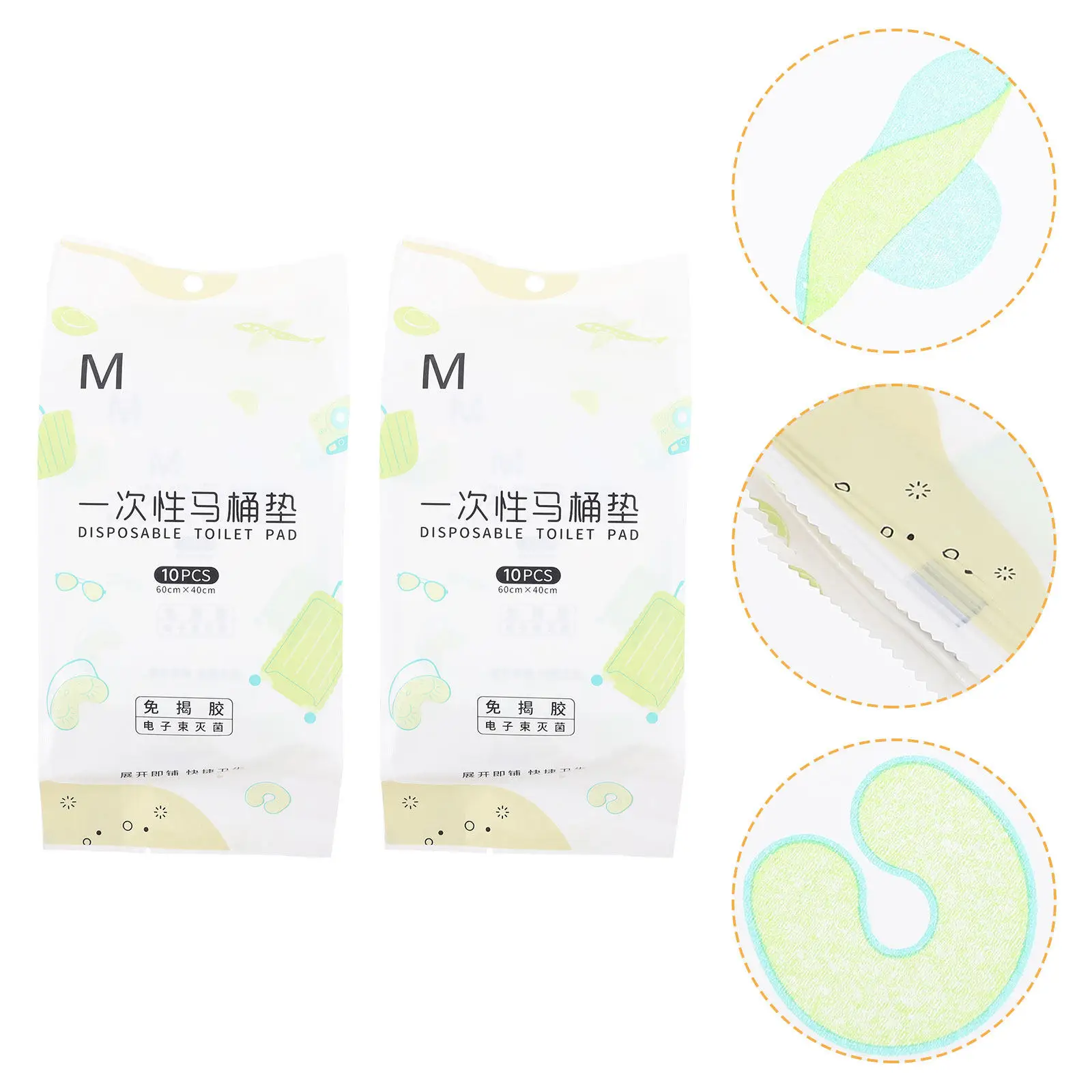 

40Pcs Disposable Toilet Seats Covers Portable Travel Toilet Seat Pad Hotel Cleaning Supplies Cleaning Supplies