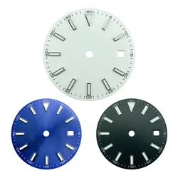 Milgauss style 29mm sterile watch dial 5 minutes with date fits ETA2824 Miyota8215 movement dial blue luminous