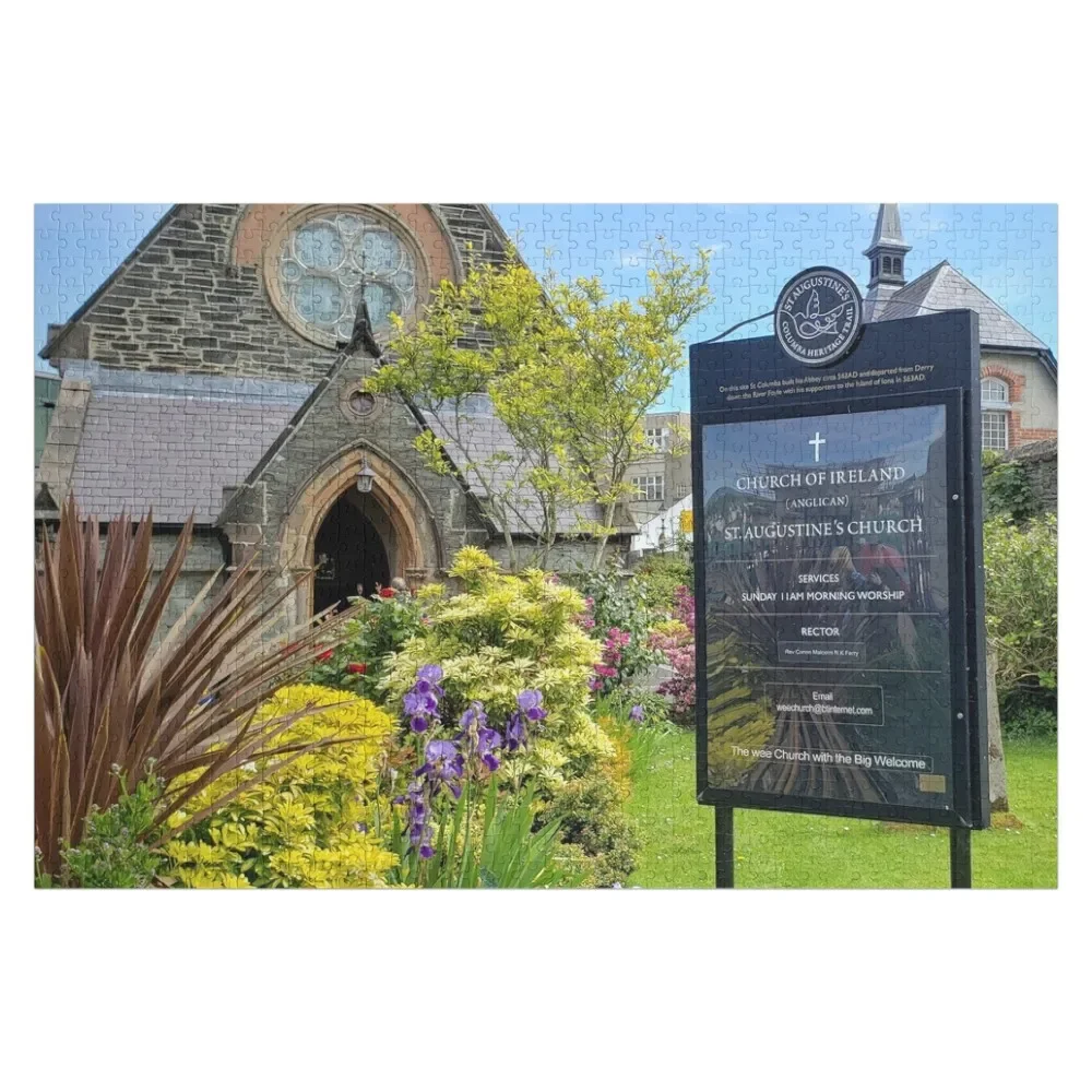 St. Augustine's Church in Derry, Ireland Jigsaw Puzzle Personalized Baby Toy With Photo Children Customizable Child Gift Puzzle