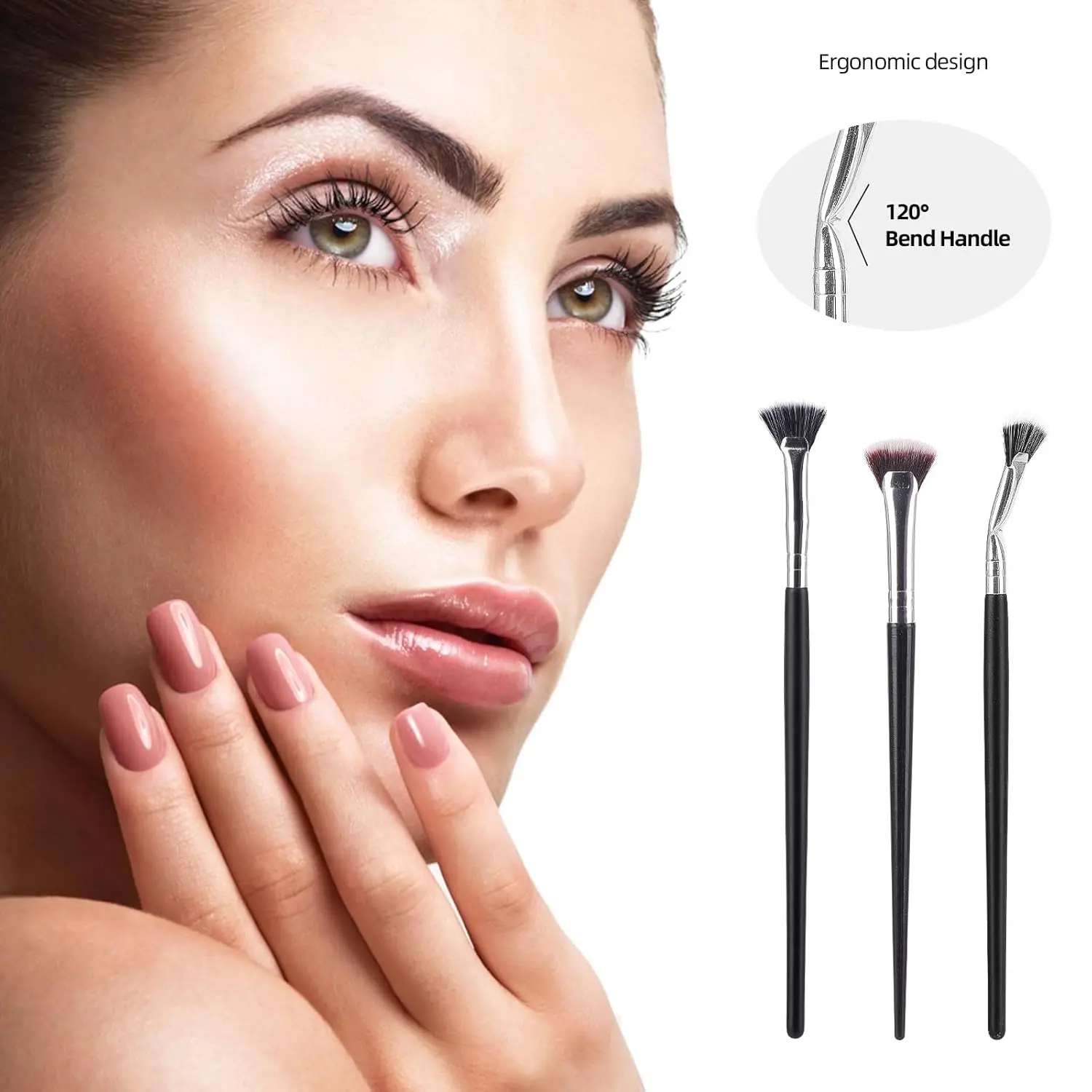 Kit com 6 Pentes para Cílios e Sobrancelhas, Escova de Máscara de Dupla Face e Ferramenta Separadora de Cílios para Extensões