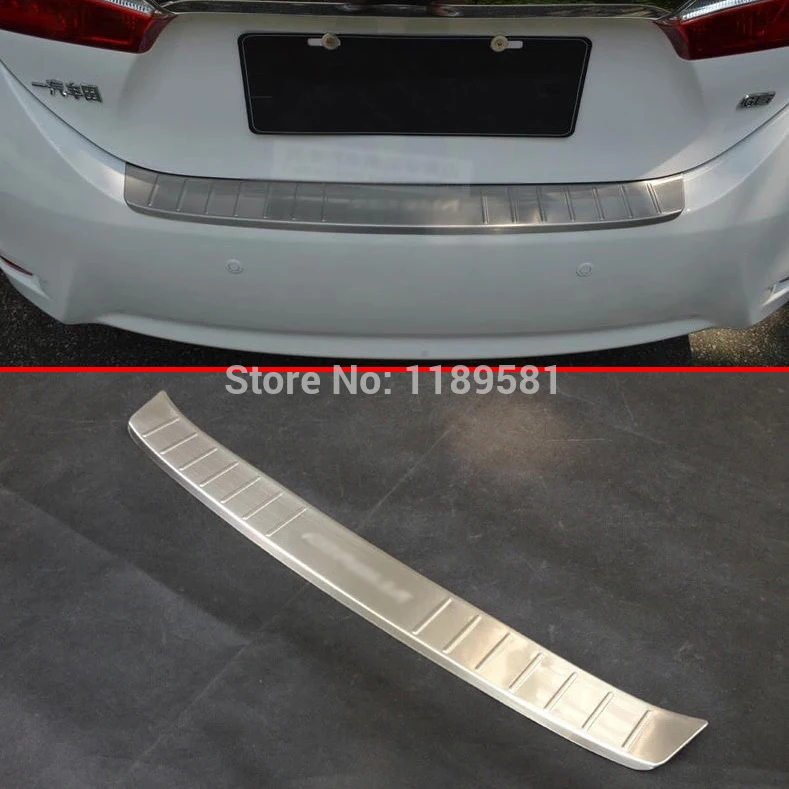 For Toyota Corolla 2014 2015 2016 Stainless Steel Rear Bumper Sill Protector Trim Car Accessories Stickers