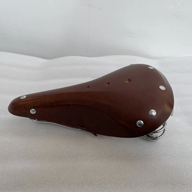 

Комфортное кожаное седло для горного велосипеда, кожаное дышащее седло в стиле ретро, велосипедная Подушка, для двухканальных сидений, трубок, 28*18*10 см