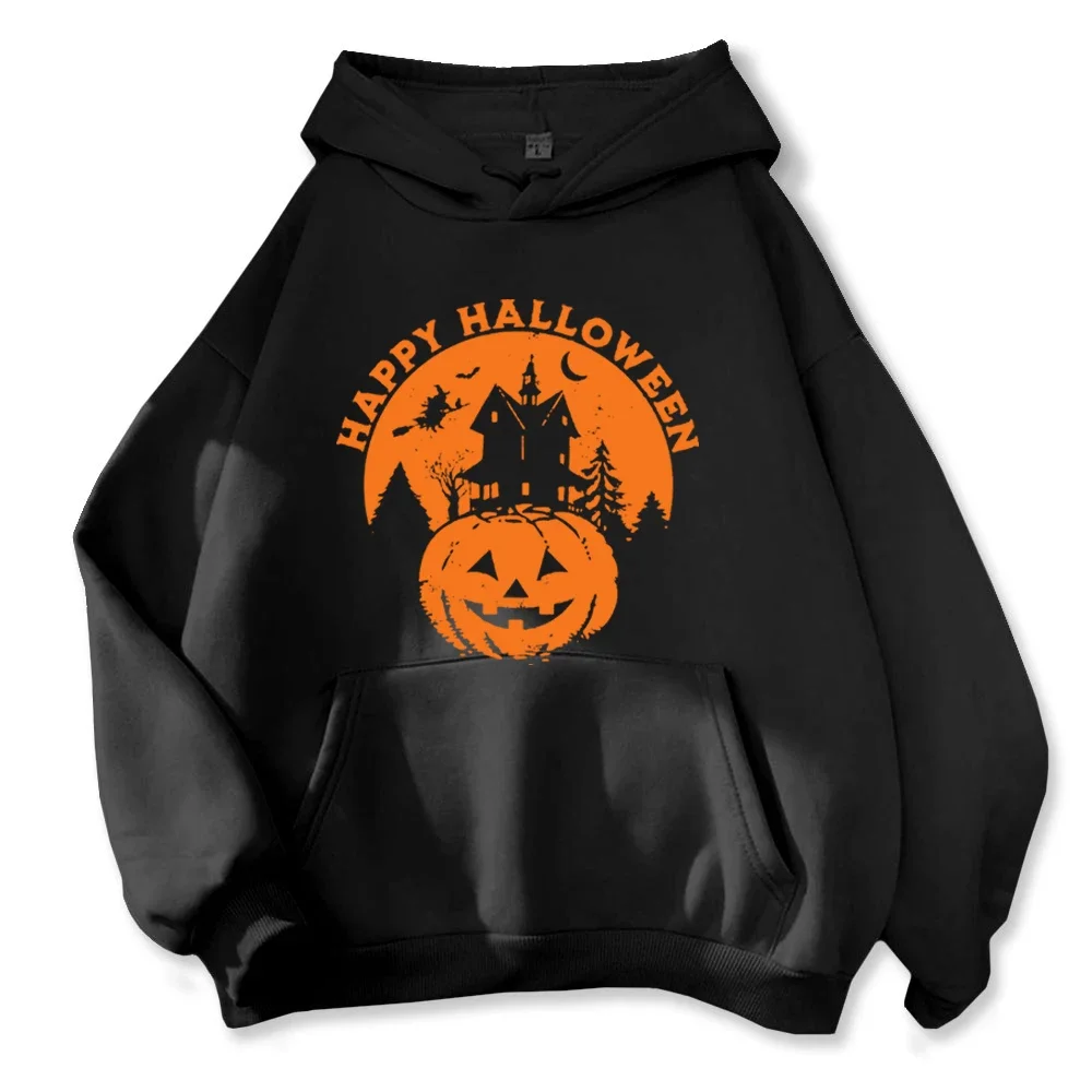 Trick R Treat Happy Halloween Hoodie Jack-O-Lantern Witch Ghost Spider Halloween Cat Human Skeleton Man Woman Best  Gift Ever