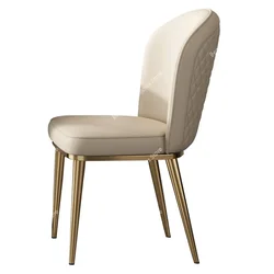 Luxury Modern Dining Chairs Beautiful Metal Leather White Dining Chairs Nordic Lazy Sillas Para Sala De Estar Home Furniture