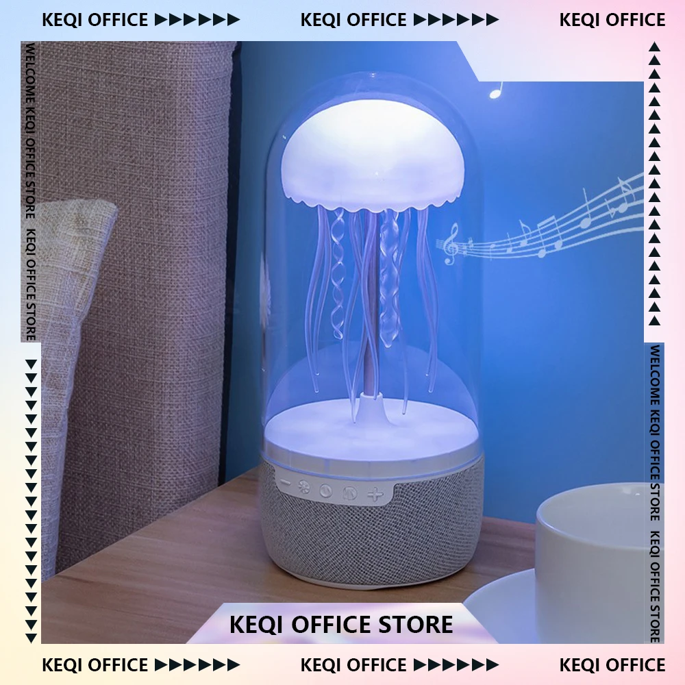 

Creative Colorful Jellyfish Lamp Speaker SportsJellyfish Bluetooth HiFi Stereo Speaker with Lights Gifts for Smart Home Office