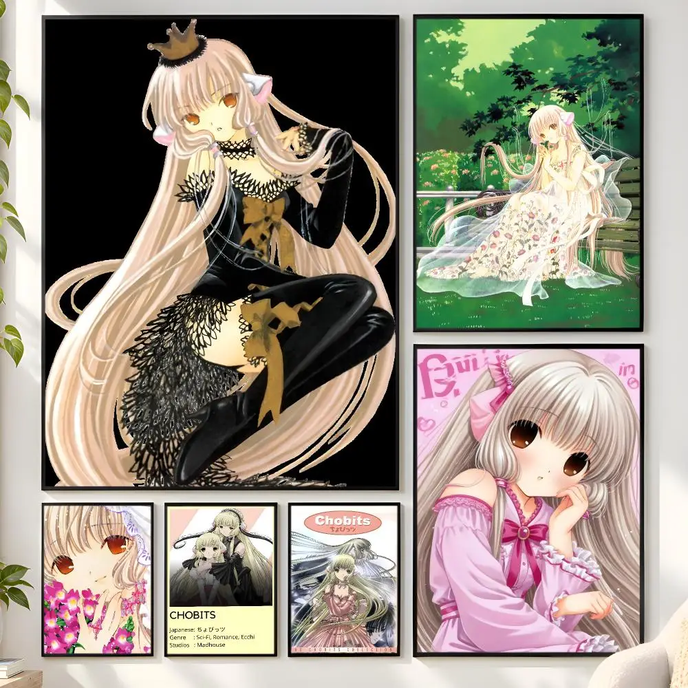 Anime C-Chobits Poster Matte Wall Peel And Stick Decor Bedroom Living Room Office Dorm Home
