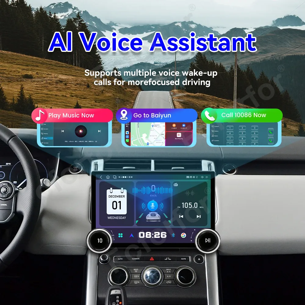 New Upgrade High End 11.5 Inch HD Touch Android 15 Wireless CarPlay GPS Car Media For Land Rover Range Rover Sport 2013-2016