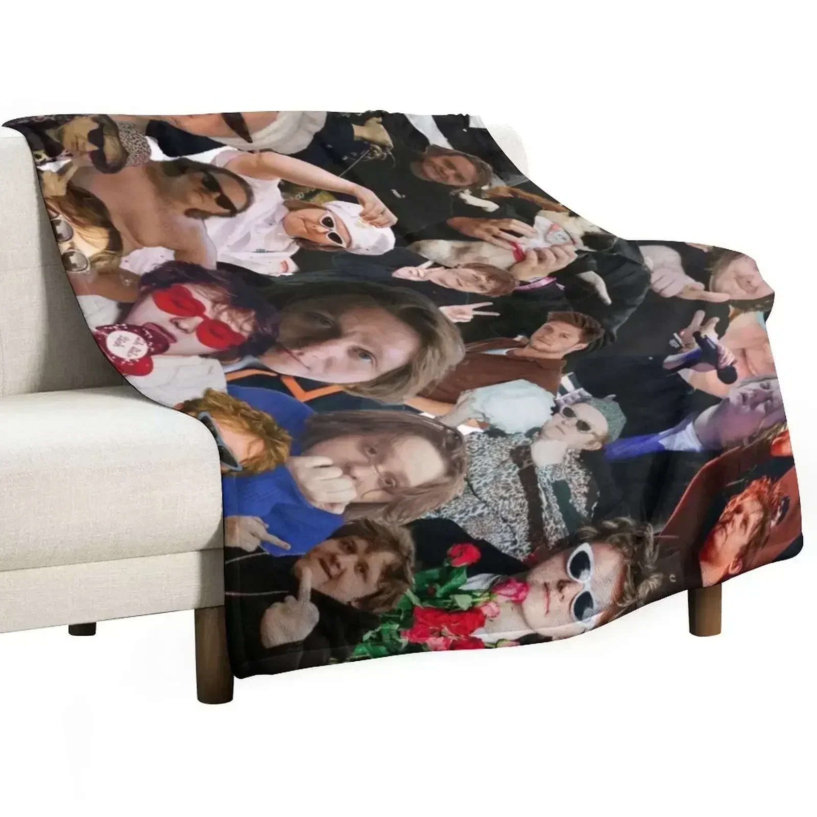 Jenna Custom Order Throw Blanket Personalized Gift Sofa Throw For Decorative Sofa anime Blankets