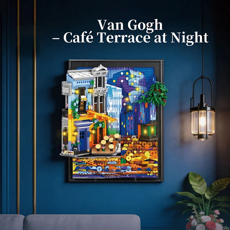 

Night Caf é Building Blocks Set, Building Education Toys, Party Home Decoration Building Blocks Birthday Toys