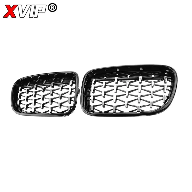 XVIP Chrome Silver Diamonds Front Bumper Hood Grilles For BMW X3 F25 2010-2013 Single And Double Line Style Upper Racing Grills