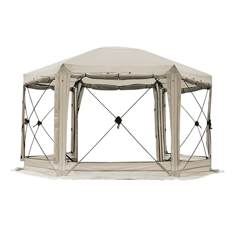 

For Internet Celebrity Quickly Open Hexagonal Tent Outdoor 4-6 People Outdoor Dinner Leisure Pergola Movable Tail Connection