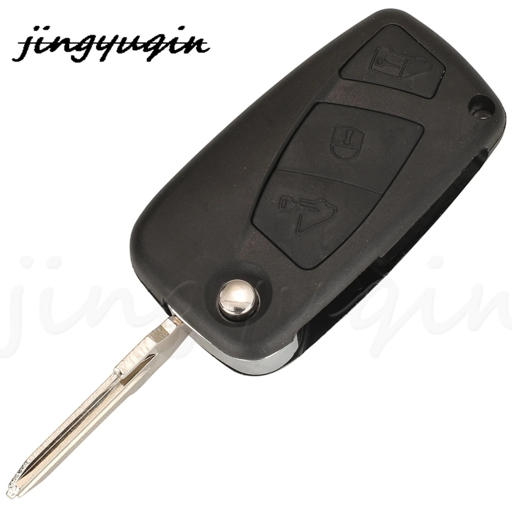 jingyuqin 2/3Buttons Flip Remote Car Key Fob 433MHZ Megamos Crypto ID48 Chip For Iveco Daily 2006 - 2011 With GT10 SIP22 Blade