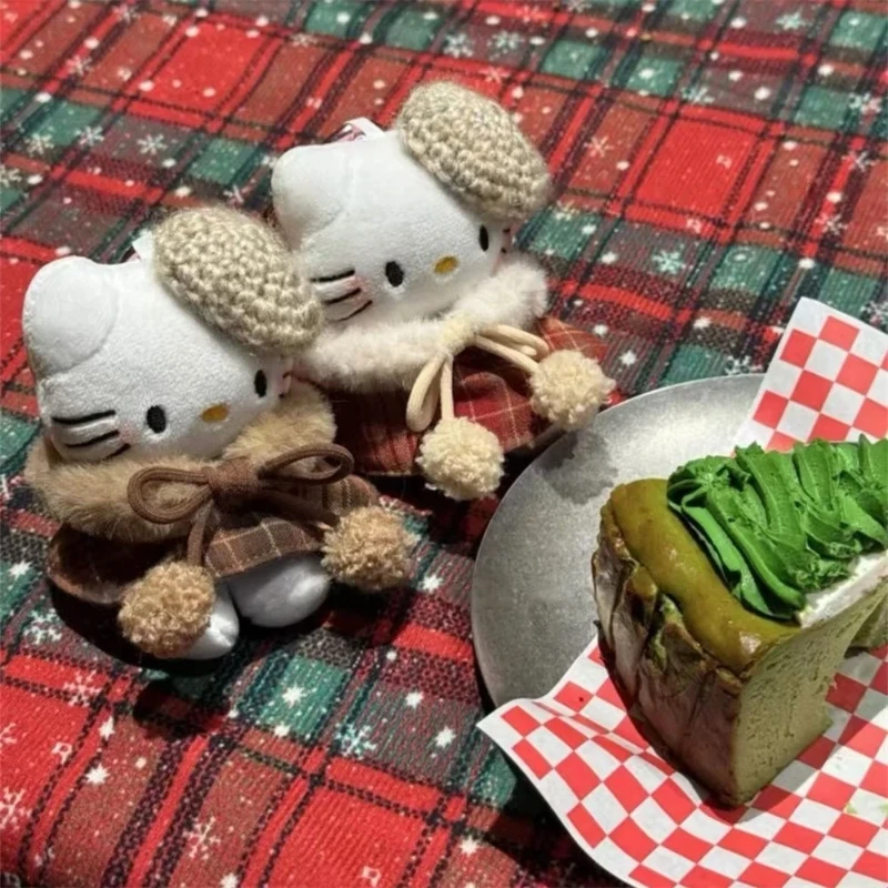 

Новая осенне-зимняя клетчатая коричневая накидка серии принцессы, сумка с котенком, плюшевая подвеска, ниша, художественная фигурка джентльмена Kt, брелок