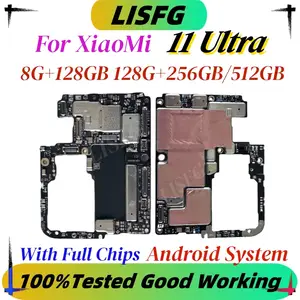 Bilashmart Chips Good Working Unlocked Xiaomi Mi 11 Ultra 128gb 256gb Original Motherboard Global Clean IMEI Mainboard Logic Board