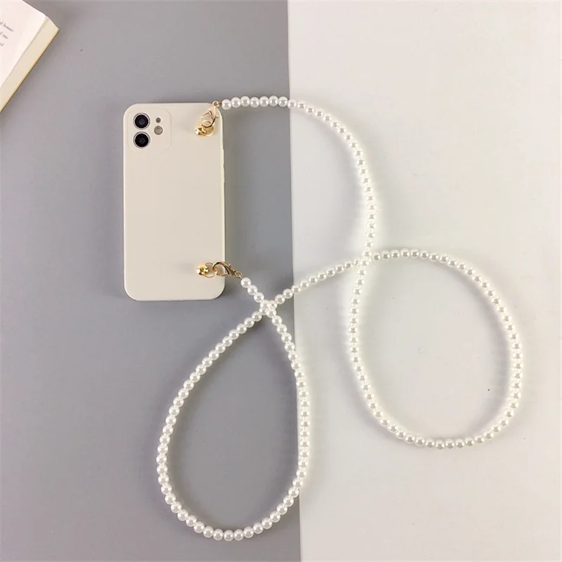 Crossbody Pearl Strap Case for OPPO Find X5 Lite X3 X6 Pro Realme 11 10 C55 C53 C35 Reno 8 7 6 5 Bracelet Lanyard Necklace Cover image 6
