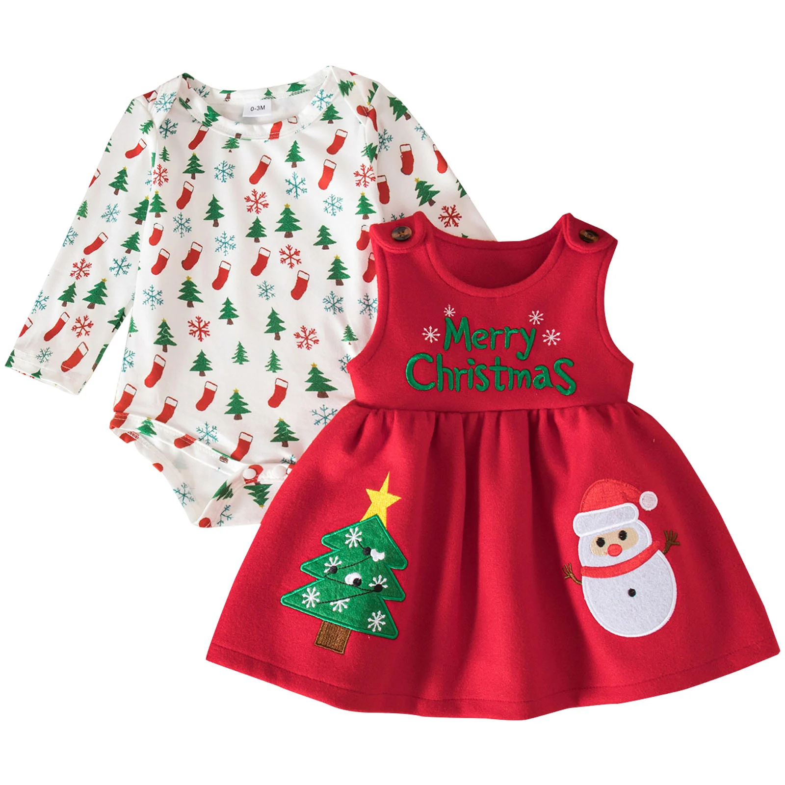 

4 Yr Old Girl Clothes Baby Girl Christmas Baby Girl Christmas Party Dress Up Set Embroidered Overall Dress Set Girl Legging Set