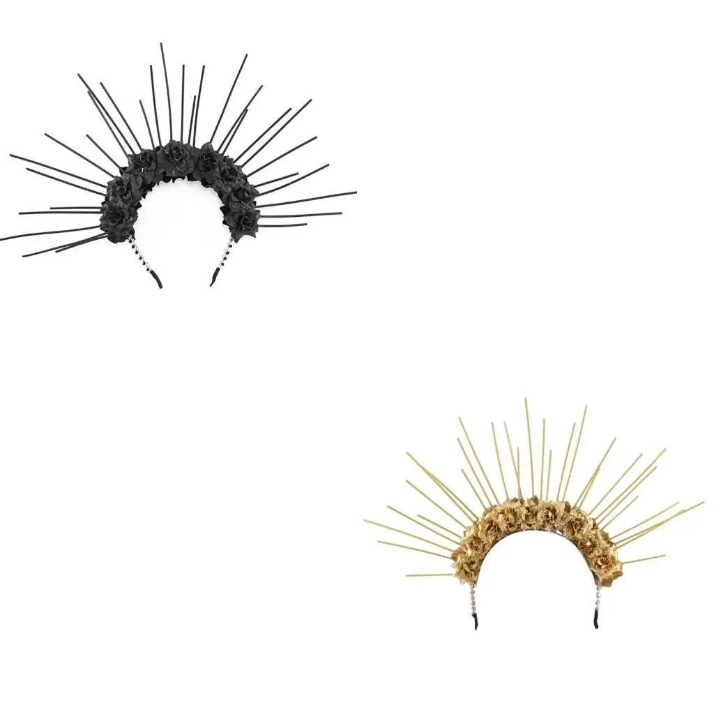 

652F Cosplay Angel Aureole Hair Hoop Xmas Halloween Hair Holder New Year Party Costume Headwear for Children