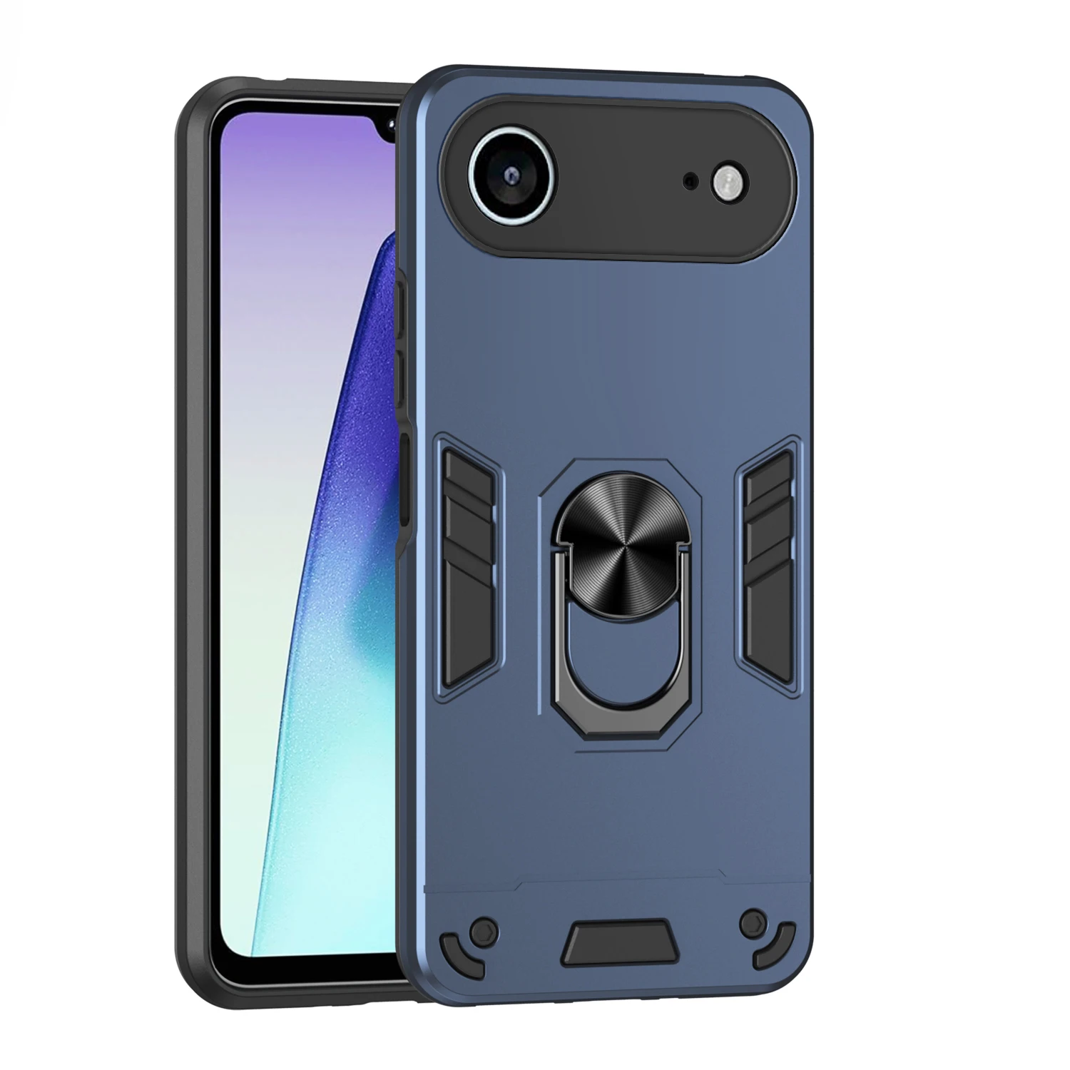 

Роскошный магнитный металлический чехол-кольцо для iPhone 17 Pro Max 16 Plus 15 14 13 12 17 Air с силиконовой защитой объектива, противоударный