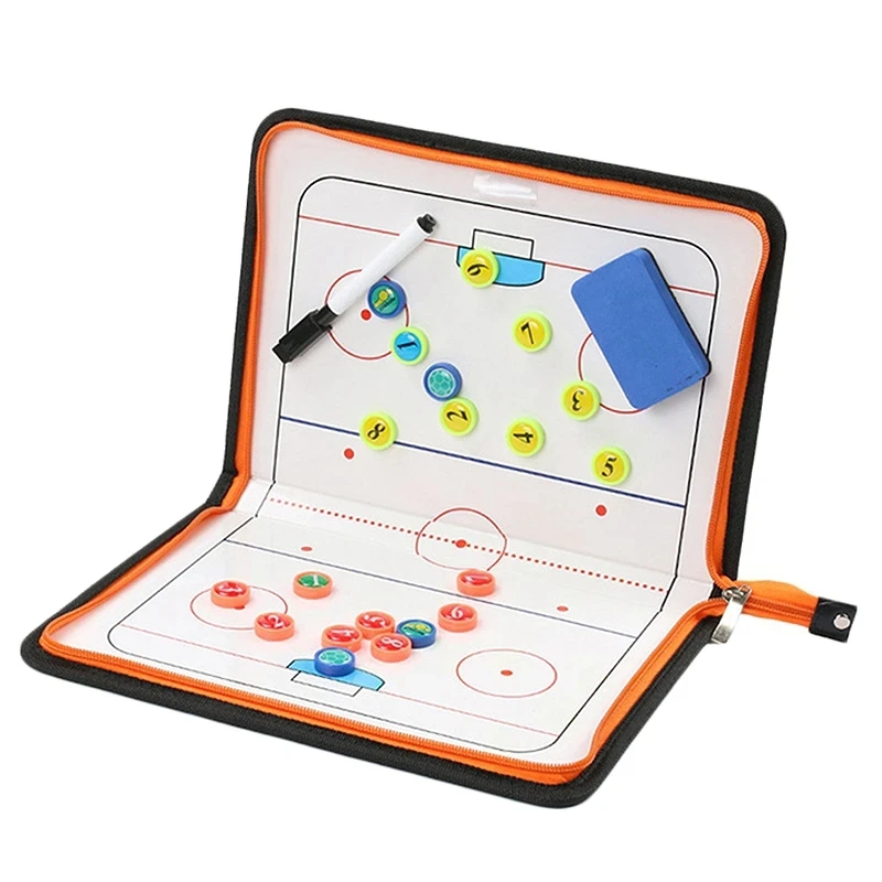 

Portable Ice Hockey Coaching Board Tactical Clipboard Coach's Game Trainer Guiding Board Ice Hockey Tactics Magnet Clipboard