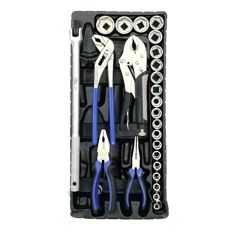 Car Repairing 86 pcs Hand Socket Security Household Auto Tools Case Wrench Socket Set Mechanical Metal Box Hand Tool Set box