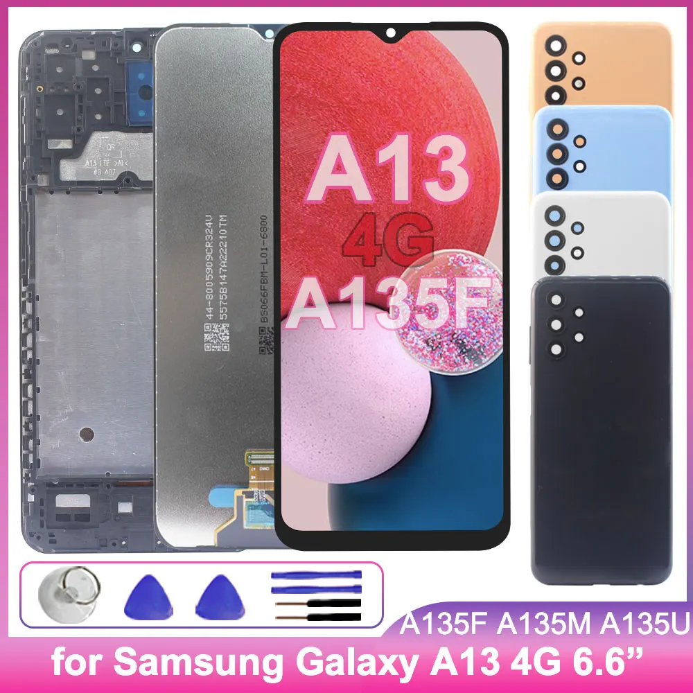 Pantalla LCD de 6,5 pulgadas para Samsung Galaxy A13 4G A135F A135M A135U A135N, montaje de Panel de Digitalizador de pantalla táctil para Samsung Galaxy A13