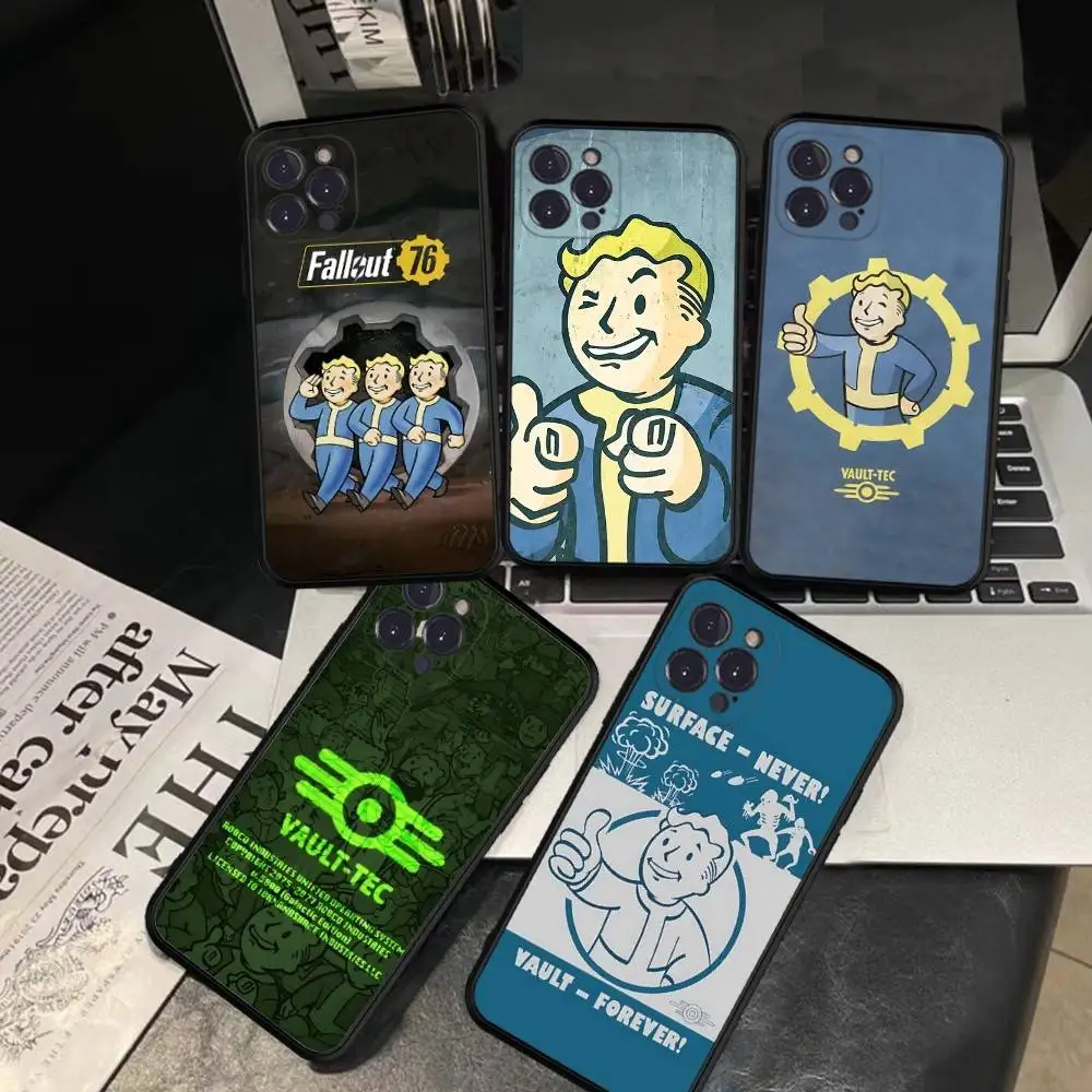 V-Vault-Tec F-Fallout Logo Handyhülle für iPhone 17 Air 16 Pro Max 15 14 13 12 11 Mini Weiche TPU Rückseite Schutzhülle