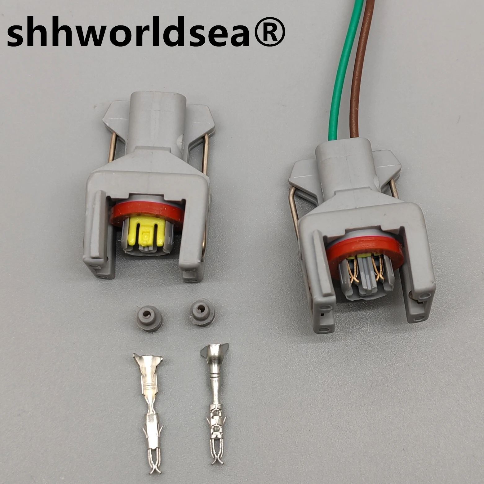 shhworldsea 2-отверстие 1743486 -3 Заглушка сопла топливной рампы автомобиля в сборе переменного тока 10811963   240PC024S8014 Розетка провода форсунки дизельного топлива