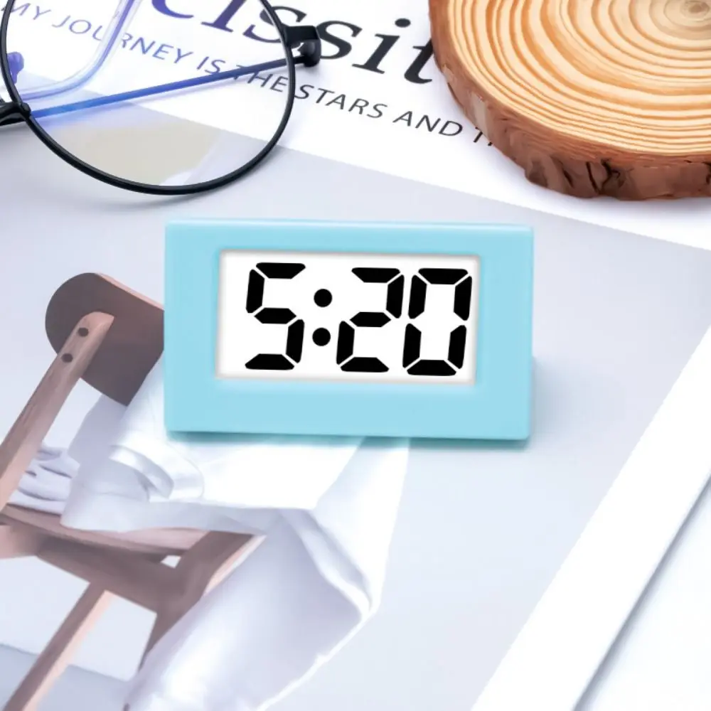 Multi-purpose Simple LED Digital Clock Mute Cute Mini Triangle Clock Time Display Desk Electronic Clock Car