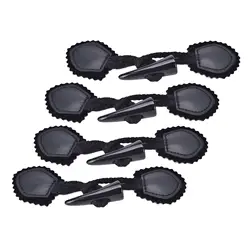 4 Pairs Vintage Leather Duffle Horn Toggle Button for Jacket Crafts Coat