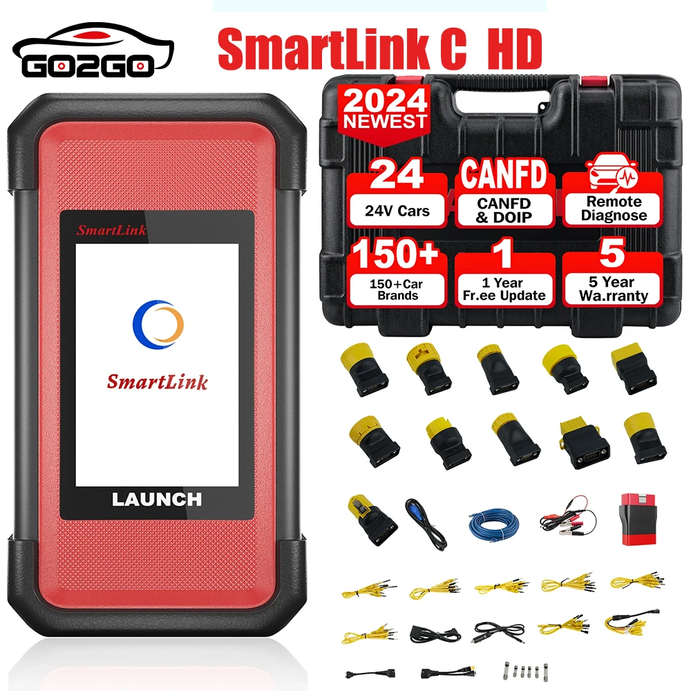 LAUNCH X431 SmartLink C HD Heavy Duty 24V Truck Module Truck/Machinery/Commercial Vehicles Diagnostic Tools work for X431 PRO3S+