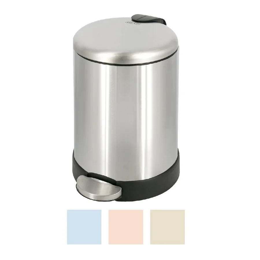 

Compact 1.2 Gallon Step Trash Can with Lid for Bathrooms Ideal for Small Spaces Easy Step Operation Stylish Design for Modern D