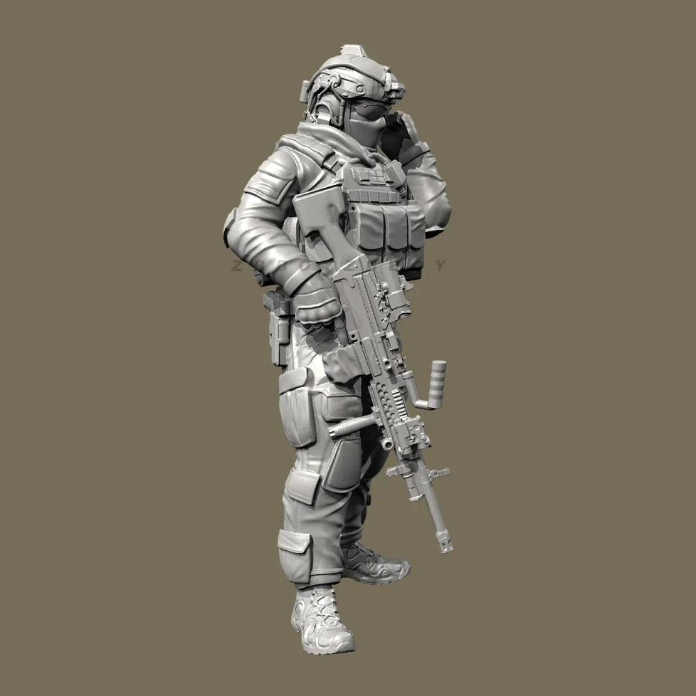 Kits de modèles de soldats en résine, hauteurs globales 38mm 50mm, figurine incolore et auto-assemblée (impression 3D) TD-7365/3D