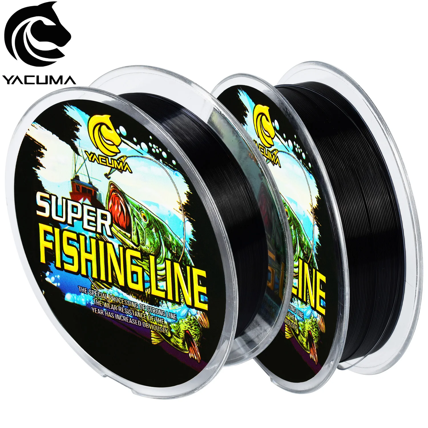 YACUMA 205M Nylon-Monofilament-Angelschnur 0,16 mm-0,47 mm mit Fluorkohlenstoffbeschichtung für Bass- und Karpfenangeln, Zubehör, Pesca